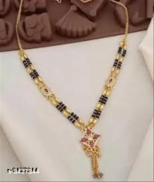 MICRO GOLD PLATED AD DIAMOND 2 LAYERED MANGASUTRA