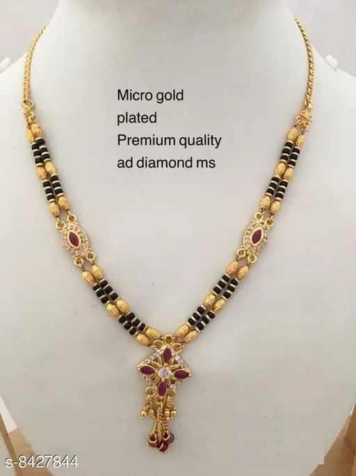 MICRO GOLD PLATED AD DIAMOND 2 LAYERED MANGASUTRA