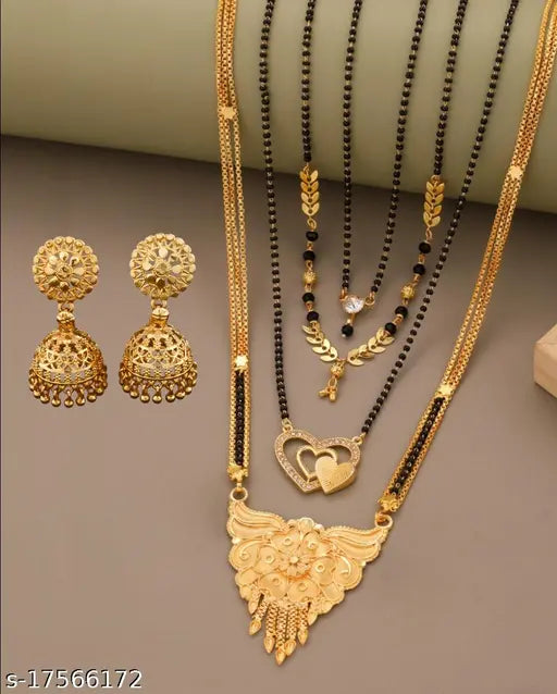 Brass Gold-plated Mangalsutra set For Women