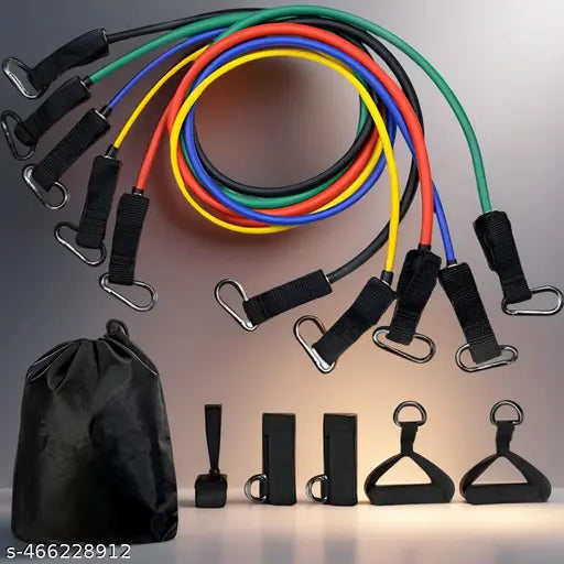 11-in-1 Pull-Up Assist Resistance Bands – Heavy Duty for Home Gym, Yoga, Full-Body Workout, Muscle Building, Powerlifting, Stretching, Strength Training, Perfect for Weights, Dumbbells, Arms, Legs, Chest, Back, Core, Belly, Glutes & Fitness Enthusiasts